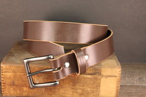 Dark Brown Sedgewick Bridle Belt with Nickle hardware